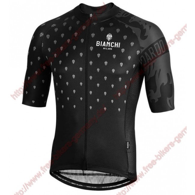 Profiteams BIANCHI MILANO Savignano Black Trikot Kurzarm Outlet Radtrikot Kaufen