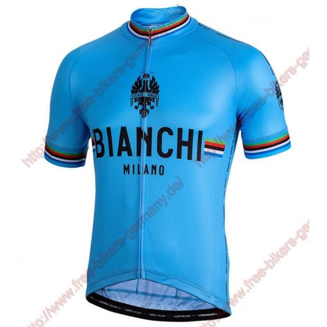 Profiteams BIANCHI MILANO New Pride blue Trikot Kurzarm Outlet Radtrikot Kaufen