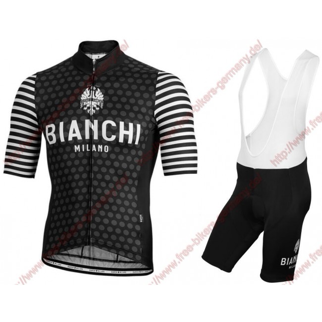 Profiteams BIANCHI MILANO Davoli Black Radbekleidung Satz Trikot Kurzarm+Trägerhosen Se Radtrikot Kaufen