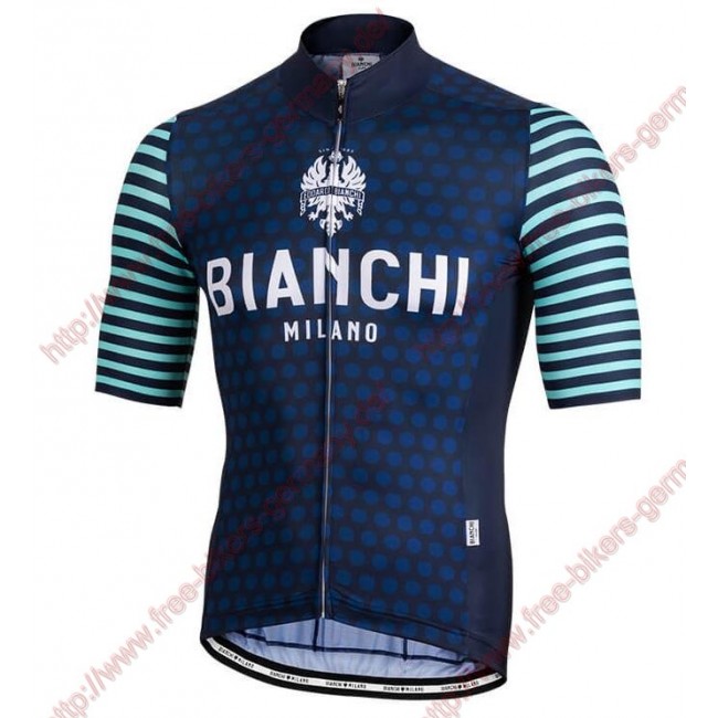 Profiteams BIANCHI MILANO Davoli blue Trikot Kurzarm Outlet Radtrikot Kaufen