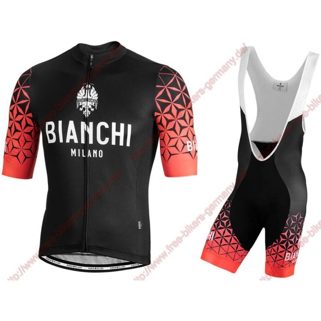 Profiteams BIANCHI MILANO Pedaso red Radbekleidung Satz Trikot Kurzarm+Trägerhosen Se Radtrikot Kaufen