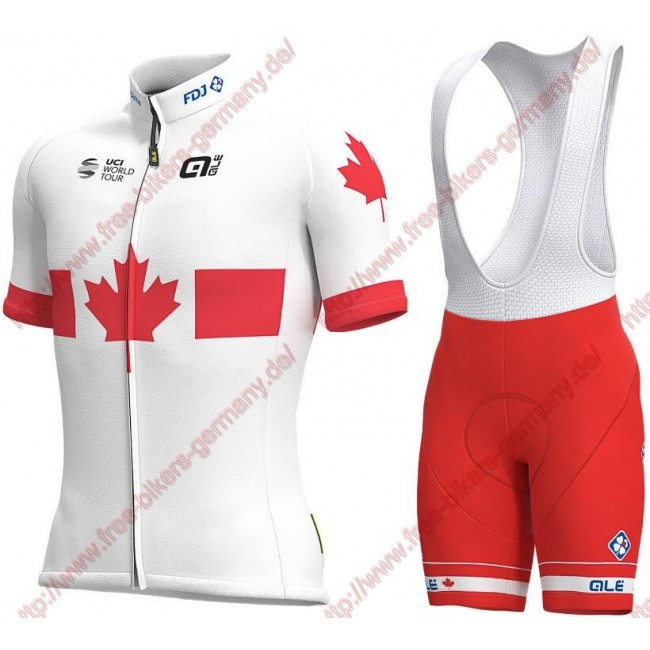 Profiteams 2019 Groupama FDJ Canadian Champion Radbekleidung Satz Trikot Kurzarm+Trägerhosen Se Radtrikot Kaufen