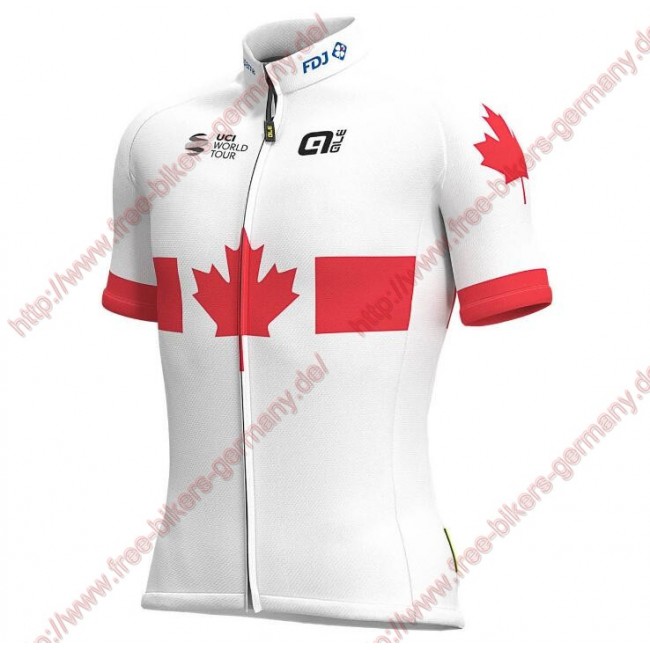 Profiteams 2019 Groupama FDJ Canadian Champion Trikot Kurzarm Outlet Radtrikot Kaufen