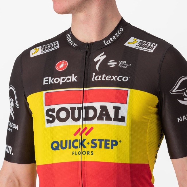 Soudal Quick-Step belgischer Meister 2023 Competizione Radtrikot kurzarm-Radsport-Profi-Team Radtrikot Kaufen Soudal Quick-Step belgischer Meister 2023 Competizione Radtrikot kurzarm-Radsport-Profi-Team Radtrikot Kaufen