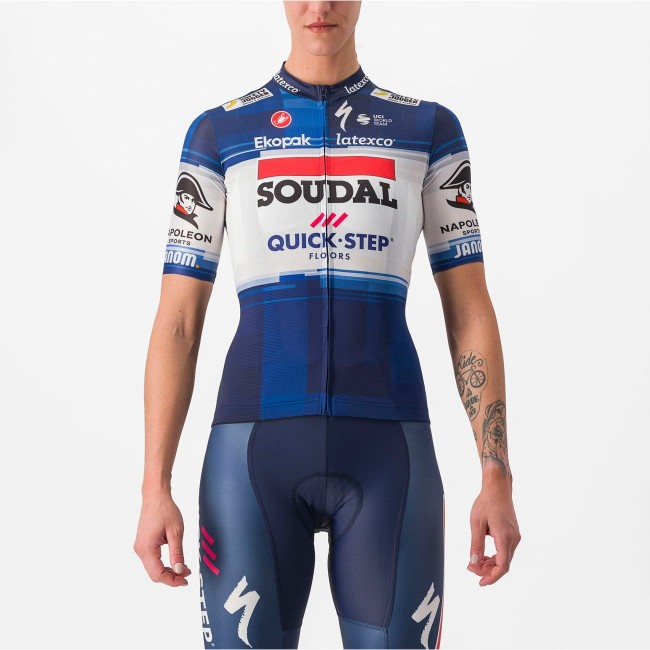 Soudal Quick-Step 2023 Competizione Radtrikot Damen kurzarm-Radsport-Profi-Team Radtrikot Kaufen Soudal Quick-Step 2023 Competizione Radtrikot Damen kurzarm-Radsport-Profi-Team Radtrikot Kaufen
