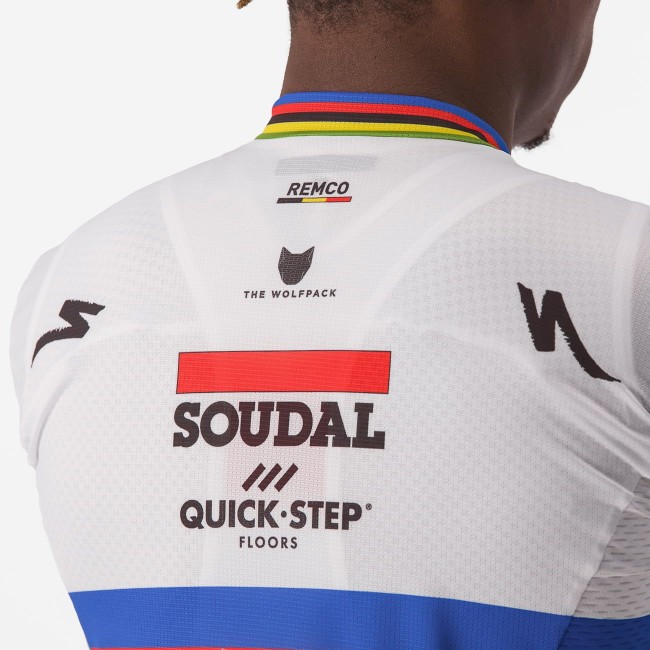 Soudal Quick-Step Straßenrad Weltmeister Regenbogentrikot 2023 Competizione Radtrikot kurzarm-Radsport-Profi-Team Radtrikot Kaufen Soudal Quick-Step Straßenrad Weltmeister Regenbogentrikot 2023 Competizione Radtrikot kurzarm-Radsport-Profi-Team Radtrikot Kaufen