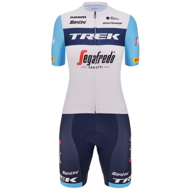 TREK-SEGAFREDO Damen Team 2023 Radsport Set(Radtrikot langer RV+Radhose)-Radsport-Profi-Team Radtrikot Kaufen