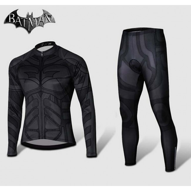 2015 Bat-Man Fahrradbekleidung Radtrikot Satz Langarm und Lange Fahrradhose Radtrikot Kaufen