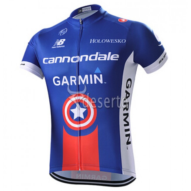 2015 Garmin Cannondale Radtrikot Kurzarm Blau Radtrikot Kaufen