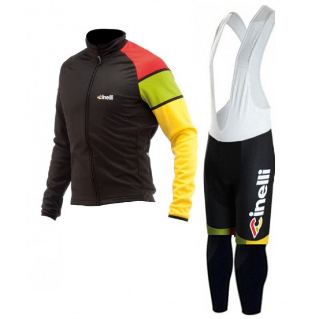 2015 Cinelli Fahrradbekleidung Radtrikot Satz Langarm und Lange Trägerhose Radtrikot Kaufen