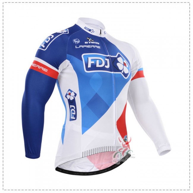 2015 FDJ Fahrradtrikot Langarm Radtrikot Kaufen