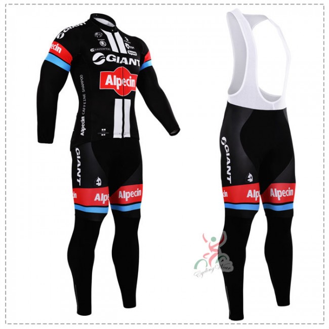 2015 Giant Fahrradbekleidung Radtrikot Satz Langarm und Lange Trägerhose Radtrikot Kaufen