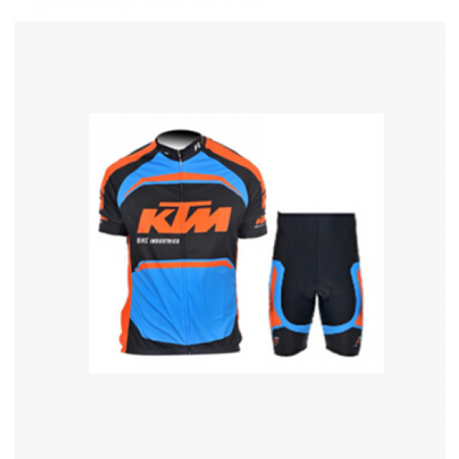 2015 KTM Proteam Blau Schwarz Radbekleidung Radtrikot Kurzarm und Fahrradhosen Kurz Radtrikot Kaufen