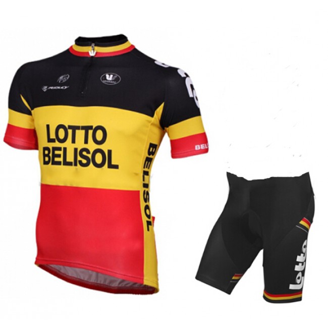 2015 Lotto Belisol Radbekleidung Radtrikot Kurzarm und Fahrradhosen Kurz Radtrikot Kaufen