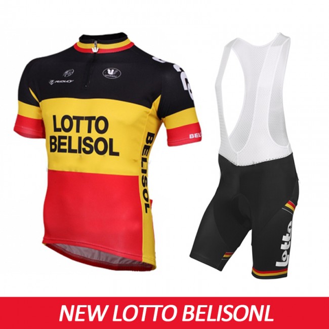 2015 Lotto Belisol Fahrradbekleidung Satz Fahrradtrikot Kurzarm Trikot und Kurz Trägerhose Radtrikot Kaufen
