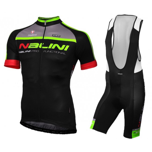 2015 Nalini Grechetto Schwarz fluorescence Fahrradbekleidung Satz Fahrradtrikot Kurzarm Trikot und Kurz Trägerhose Radtrikot Kaufen