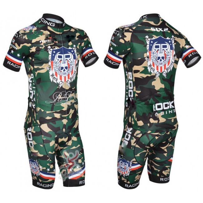 2015 Rock Racing Radbekleidung Radtrikot Kurzarm und Fahrradhosen Kurz Camouflage Radtrikot Kaufen