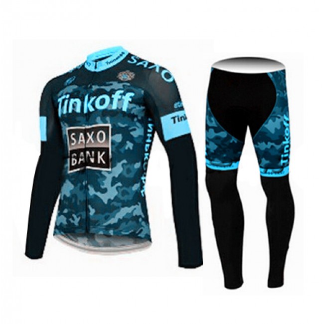 2015 Saxo bank tinkoff Fahrradbekleidung Radtrikot Satz Langarm und Lange Fahrradhose Radtrikot Kaufen