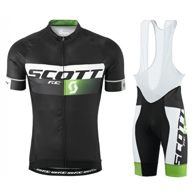 Scott RC Pro Schwarz-Grün 2015 Fahrradbekleidung Satz Fahrradtrikot Kurzarm Trikot und Kurz Trägerhose Radtrikot Kaufen