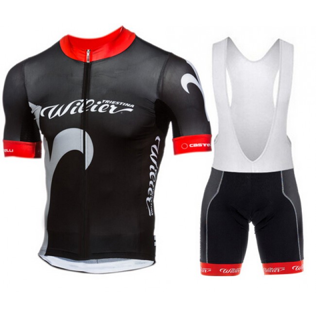 WILIER 2015 schwarz Fahrradbekleidung Satz Fahrradtrikot Kurzarm Trikot und Kurz Trägerhose Radtrikot Kaufen