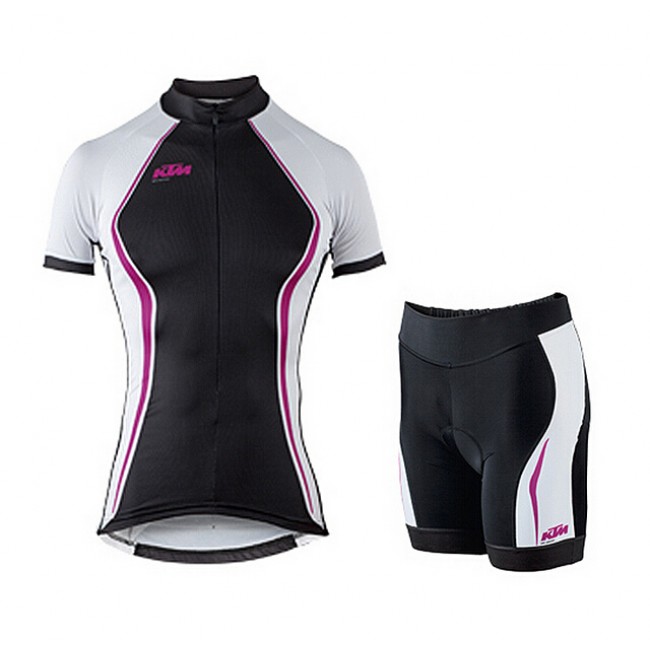 2015 KTM Damen pourpre Radbekleidung Radtrikot Kurzarm und Fahrradhosen Kurz Radtrikot Kaufen
