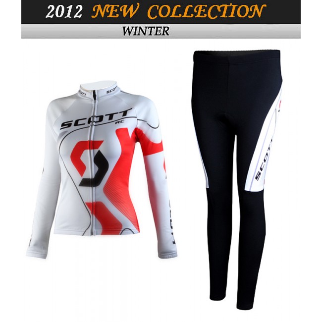 2012 Damen scott Cycling Fahrradbekleidung Radtrikot Satz Langarm und Lange Fahrradhose Radtrikot Kaufen
