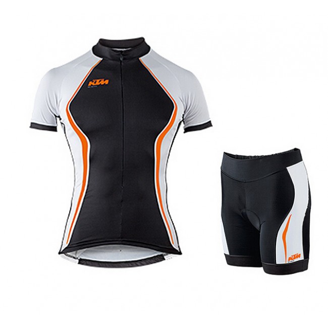 2015 KTM Damen orange Radbekleidung Radtrikot Kurzarm und Fahrradhosen Kurz Radtrikot Kaufen