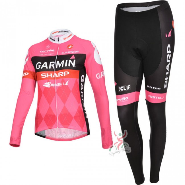 2012 Damen Garmin Fahrradbekleidung Radtrikot Satz Langarm und Lange Fahrradhose Radtrikot Kaufen