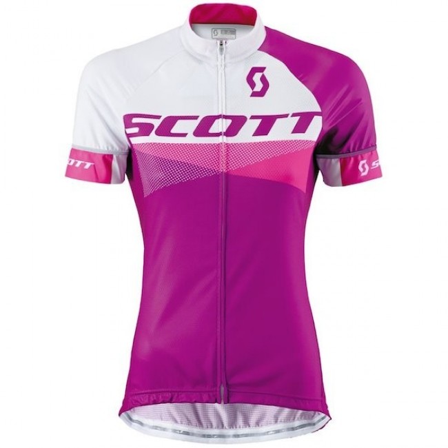 2015 Scott Weiß-Violet Damen Radtrikot Kurzarm Radtrikot Kaufen