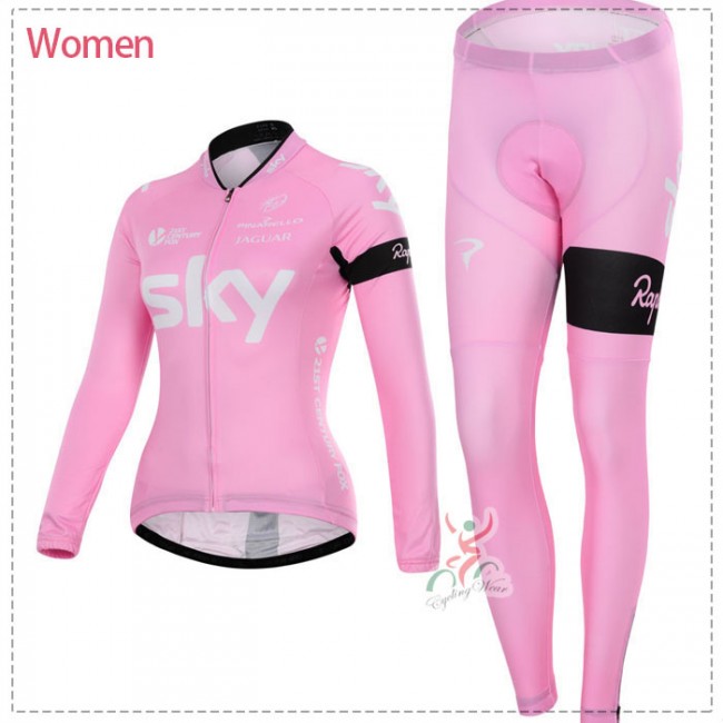 2015 sky Damen Cycling Fahrradbekleidung Radtrikot Satz Langarm und Lange Fahrradhose Radtrikot Kaufen