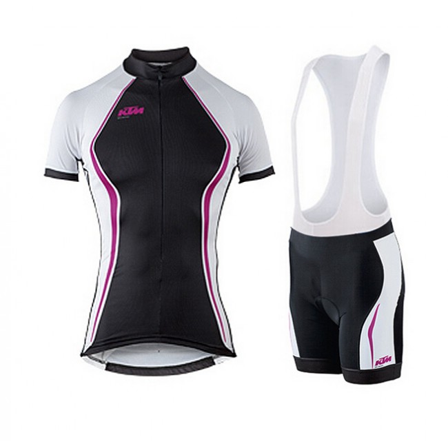 2015 KTM Damen pourpre Fahrradbekleidung Satz Fahrradtrikot Kurzarm Trikot und Kurz Trägerhose Radtrikot Kaufen