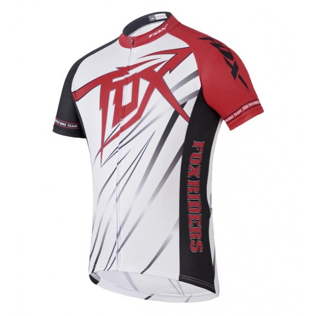 2014 Fox Bike Team Radtrikot Kurzarm Weiß Rot Radtrikot Kaufen