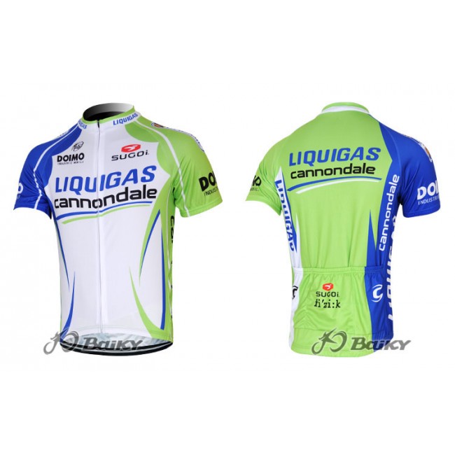 2012 Liquigas Cannondale Radtrikot Kurzarm Grün Weiß Radtrikot Kaufen