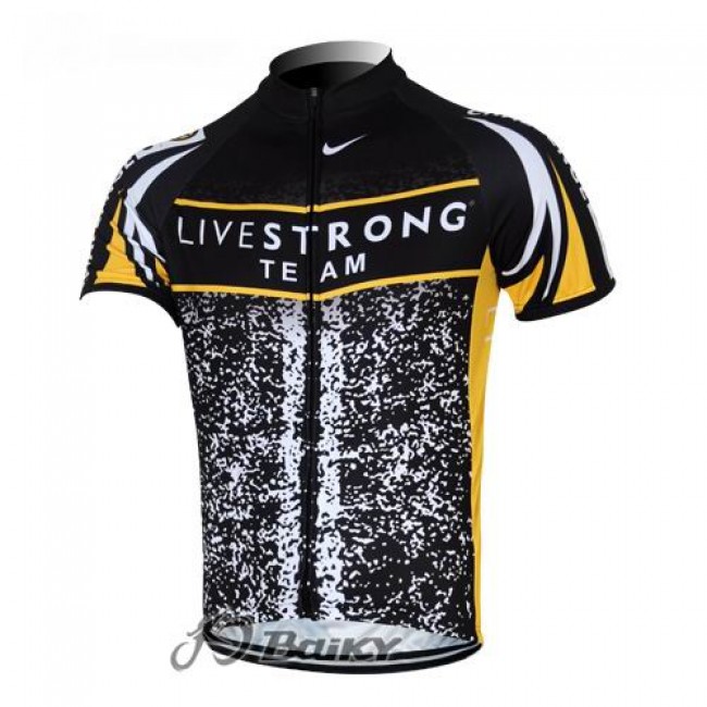 2012 LiveStrong Challenge Radtrikot Kurzarm Schwarz Gelb Radtrikot Kaufen