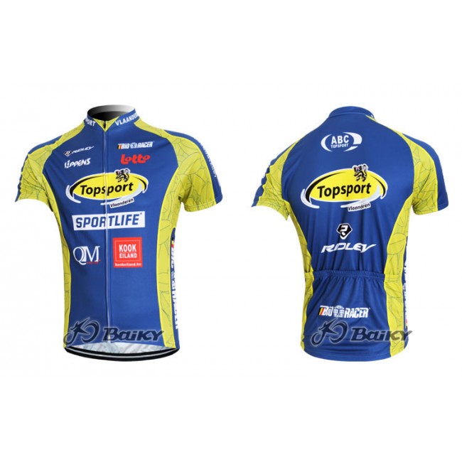 2012 Topsport Radtrikot Kurzarm Blau Gelb Radtrikot Kaufen