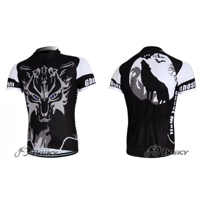2012 Ghost Wolf Radtrikot Kurzarm Schwarz Radtrikot Kaufen