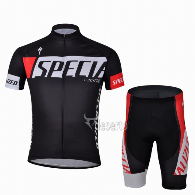 Specialized Racing Radbekleidung Radtrikot Kurzarm und Fahrradhosen Kurz Schwarz Radtrikot Kaufen