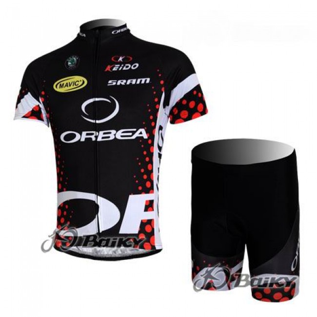 Orbea Pro Team Radbekleidung Radtrikot Kurzarm und Fahrradhosen Kurz Schwarz Blau Radtrikot Kaufen