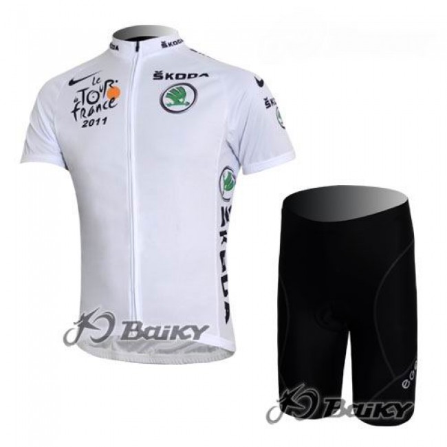 Tour de France 2011 Radbekleidung Radtrikot Kurzarm und Fahrradhosen Kurz Weißen Trikots Radtrikot Kaufen