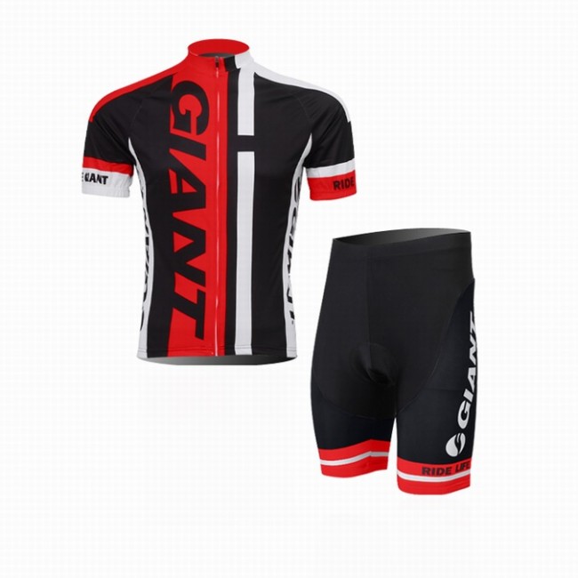 2014 Giant Radbekleidung Radtrikot Kurzarm und Fahrradhosen Kurz Schwarz Rot Radtrikot Kaufen