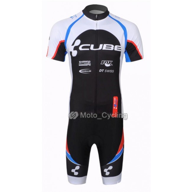 2013 Cube Radtrikot Kurzarm und Kurz Radhose Kits Weiß Schwarz Radtrikot Kaufen