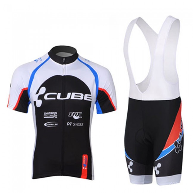 2013 Cube Fahrradbekleidung Satz Fahrradtrikot Kurzarm Trikot und Kurz Trägerhose Weiß Schwarz Radtrikot Kaufen