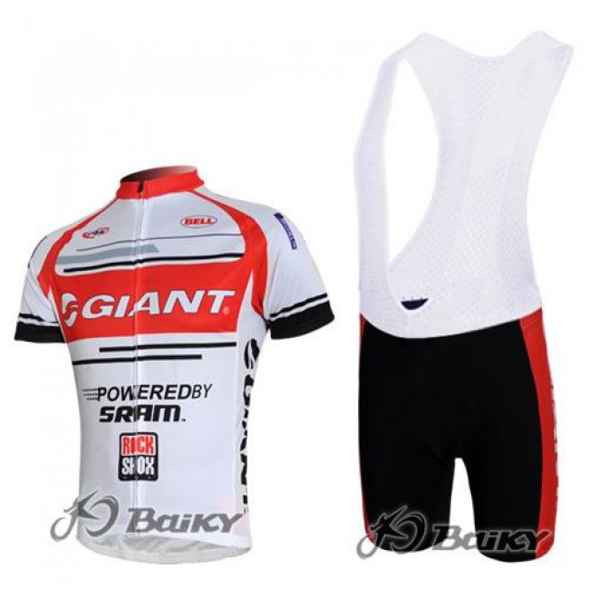 Giant Sram Pro Team Radtrikot Kurzarm Kurz Trägerhose Kits Rot Weiß Radtrikot Kaufen