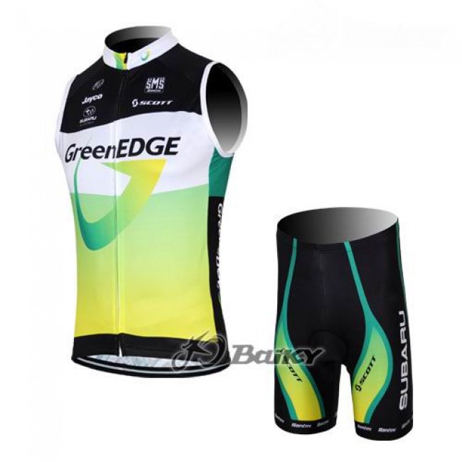 2012 Green Edge ärmelloses TrikotRadbekleidung Radtrikot Kurzarm und Fahrradhosen Kurz Grün Radtrikot Kaufen