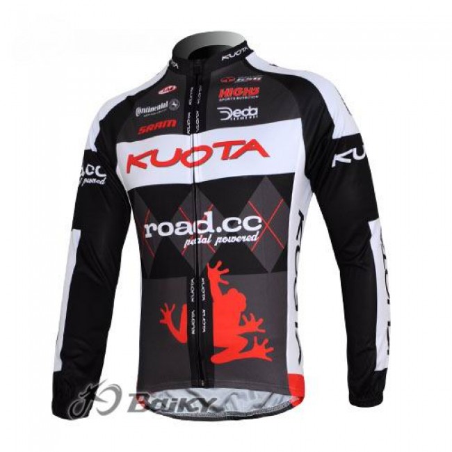 Kuota SRAM Road Pro Team Fahrradtrikot Langarm Schwarz Weiß Radtrikot Kaufen