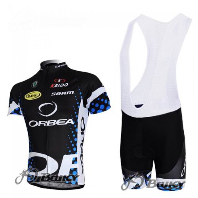 Orbea Pro Team Fahrradbekleidung Satz Fahrradtrikot Kurzarm Trikot und Kurz Trägerhose Blau Radtrikot Kaufen