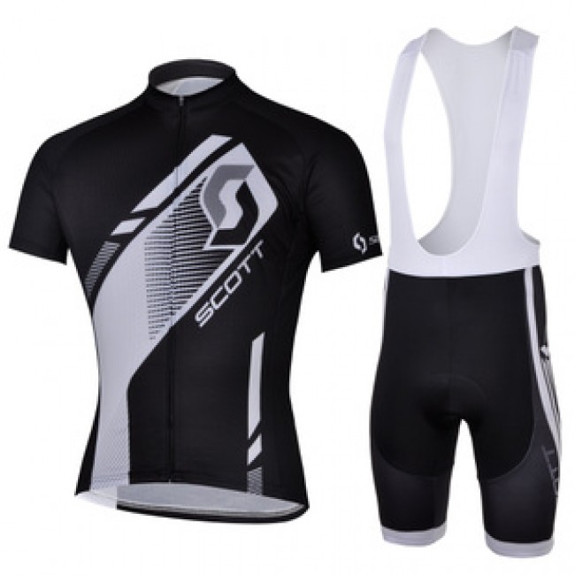 2013 Scott Racing Fahrradbekleidung Satz Fahrradtrikot Kurzarm Trikot und Kurz Trägerhose Schwarz Radtrikot Kaufen