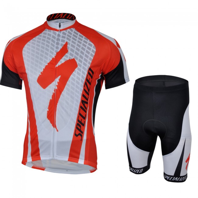 2013 Specialized Radtrikot Kurzarm und Kurz Radhose Kits Weiß Rot Schwarz Radtrikot Kaufen