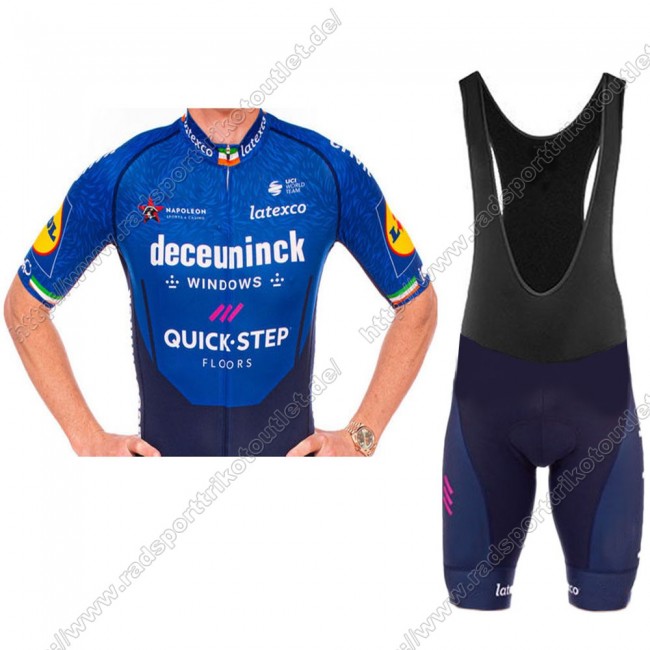 Profiteams Deceuninck quick step Irish 2021 Radbekleidung Satz Trikot Kurzarm+Trägerhosen Set Outl Radtrikot Kaufen