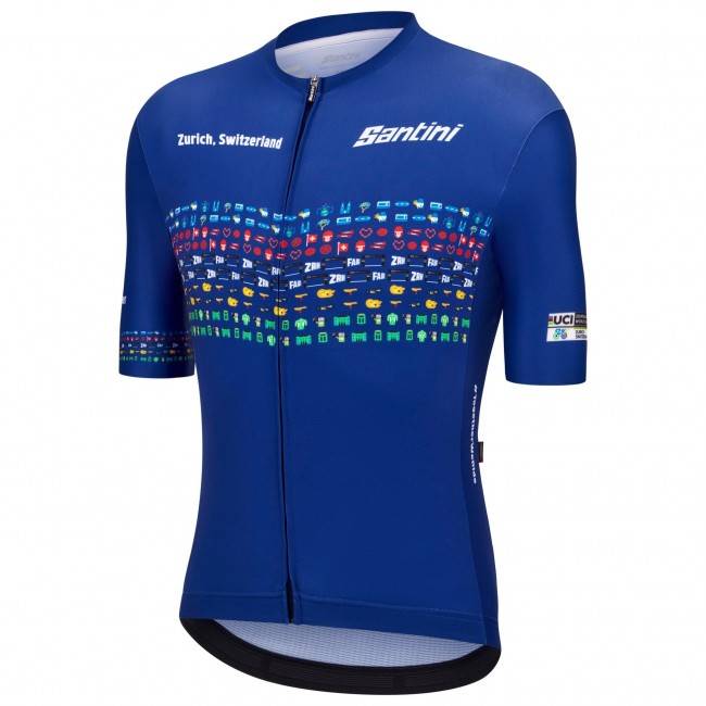 Herren Zurich 2024 Santini UCI Masters Weltmeister trikot-Blau Radtrikot Kaufen Herren Zurich 2024 Santini UCI Masters Weltmeister trikot-Blau Radtrikot Kaufen